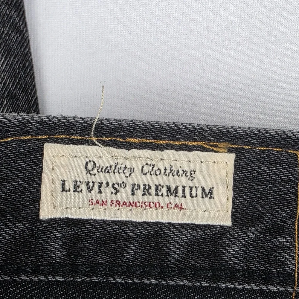 Levis Premium 501 XX Jeans Mens Size 34x32 Black Wash Straight Leg Denim Pants